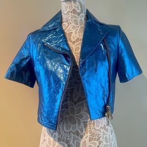 Leather  jacket Nora Barth US size 8 runs smaller like size 4 (S)org $595 Italy